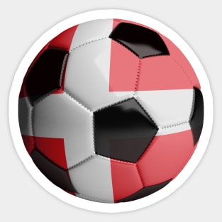 Denmark Flag Soccer Ball Sticker